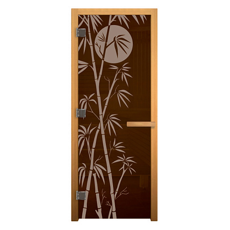 ДС Бронза Матовая "БАМБУК" 190х70 (8мм, 3 петли 710 CR) (ОСИНА) Лев