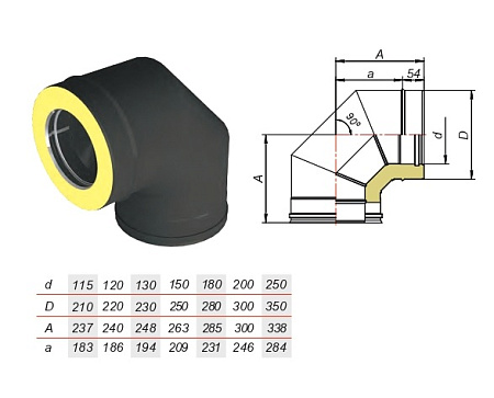 Отвод 90°нерж AISI 321/439