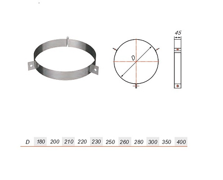 Хомут под растяжки V50R нерж Aisi 304 0.5мм