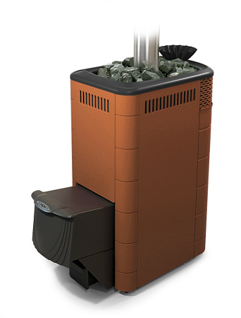 Печь банная Гейзер Супер XXL Inox ДА ЗК терракота