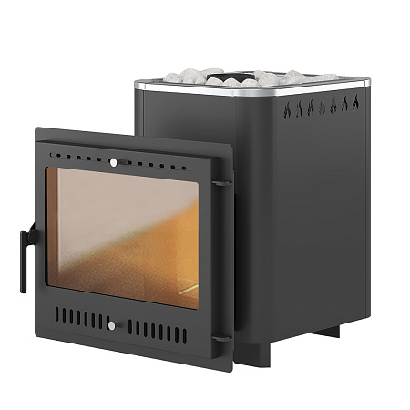 Печь ВЕЗУВИЙ Русичъ Антрацит 16 Панорама "М"