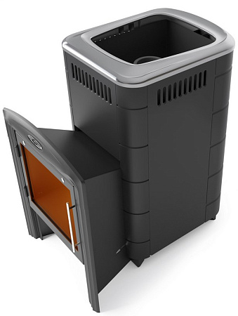 Печь банная Тунгуска Cast Витра антрацит