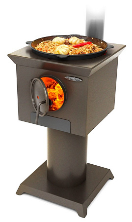 Портативная печь Куркума под казан черная бронза