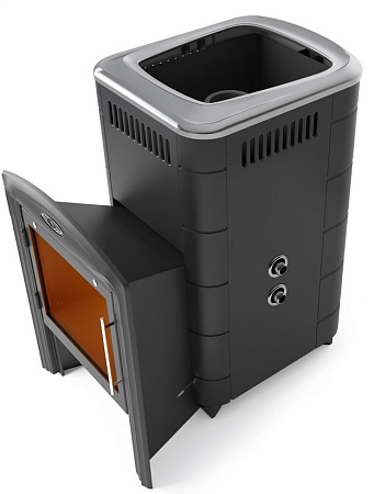 Печь банная Тунгуска Cast Витра ТО антрацит