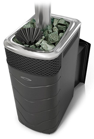 Печь банная Гейзер XXL 2017 Inox Витра ЗК антрацит