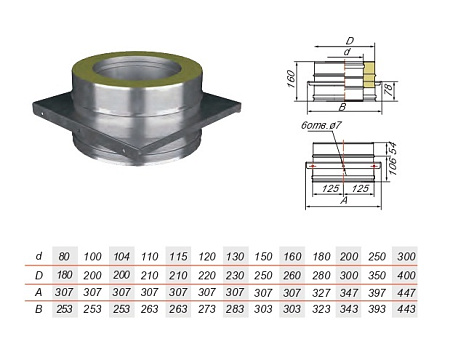 Опора V50R нерж Aisi 321 0.5мм/304 0.5мм Опора V50R нерж Aisi 321 0.5мм/304 0.5мм