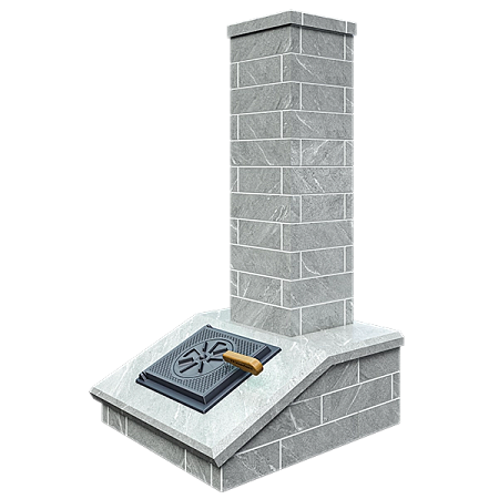 Облицовка на ТРУБУ Классика КИРПИЧ Талькомагнезит AVANGARD 30/35/40 П2 (130х790) (3 ярус) под шибер