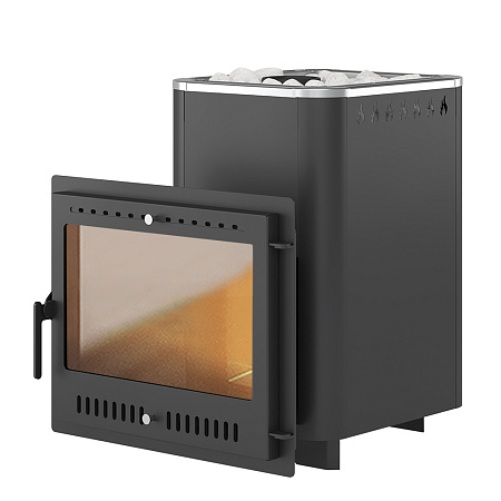 Печь ВЕЗУВИЙ Русичъ Антрацит 22 Панорама "М"