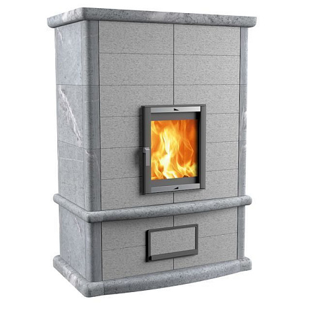 Теплонакопительная Печь-камин Varma-20/1320 BD камень серпентинит АНТИК Т40мм