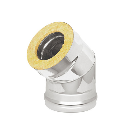 Сэндвич-колено Нерж+Нерж (AISI 430/0,8мм) 45* 2 секции 