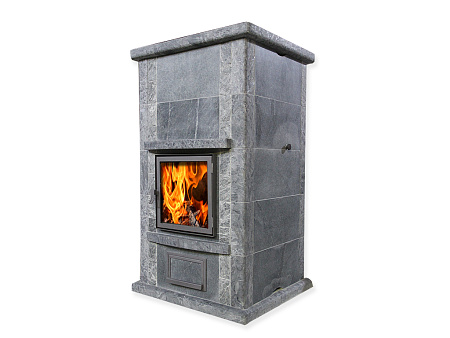 Теплонакопительная Печь-камин Kontio камень серпентинит АНТИК Т50мм