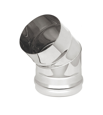 Колено (AISI 430/1,0мм) 45* 2-х секц.