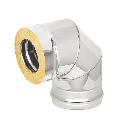 Сэндвич-колено Нерж+Нерж (AISI 430/0,8мм) 90* 3 секции 