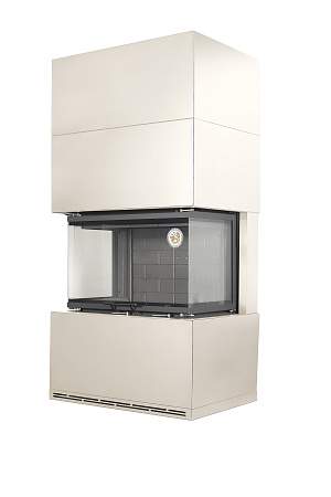 Камин РОДОС 800 СЛОНОВАЯ КОСТЬ черный шамот