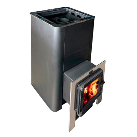 Печь Термофор Олимп 20-26 (чугунная дверца со стеклом+парогенератор)