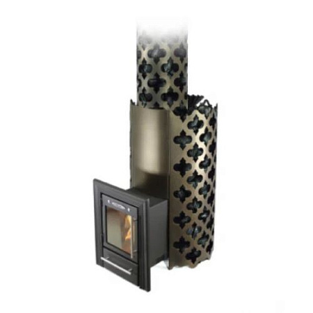 Печь банная Арабеска Inox Люмина черная бронза