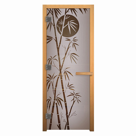 ДС Сатин Матовая "БАМБУК" 190х70 (8мм, 3 петли 710) (ОСИНА) Лев