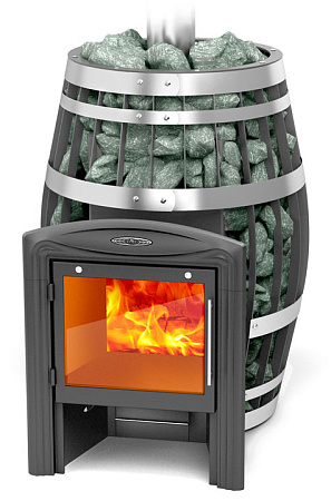 Печь банная Саяны XXL 2015 Inox Витра ЗК