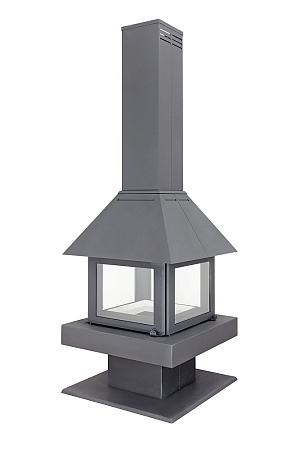 Камин ЭКЛИПС ОСТРОВНОЙ 4D графит