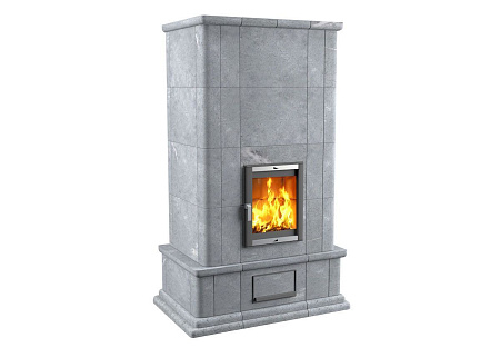 Теплонакопительная Печь-камин Tower-20/1610 BD камень серпентинит АНТИК Т40мм