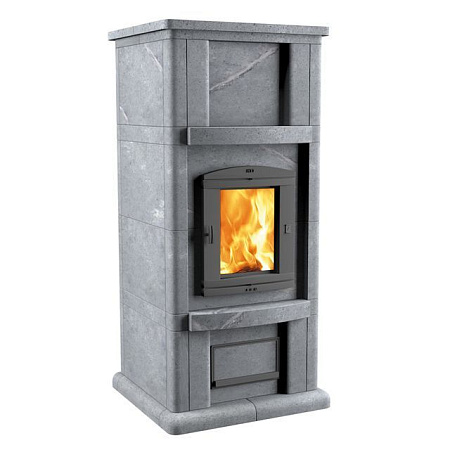 Теплонакопительная Печь-камин Lappi-15 камень серпентинит АНТИК Т40мм
