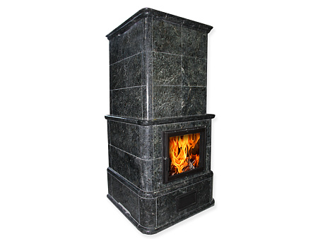 Теплонакопительная Печь-камин laivan камень серпентинит полировка Т40мм