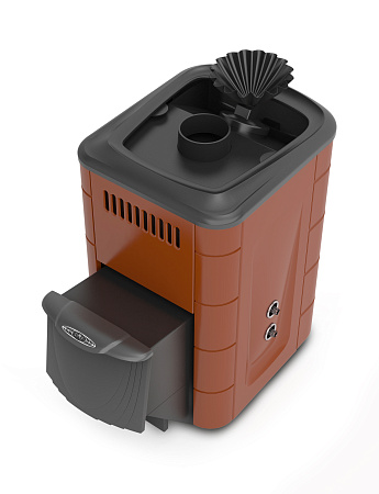 Печь банная Гейзер Мини 2016 Inox ДА ЗК ТО терракота