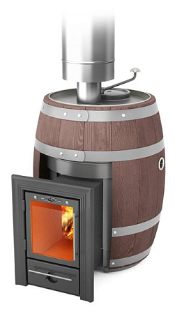 Печь банная Скоропарка 2012 Inox Люмина Баррель палисандр