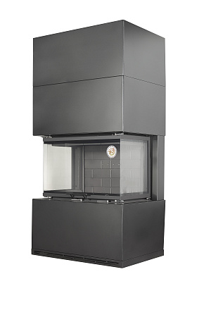 Камин РОДОС 800 ЧЕРНЫЙ черный шамот