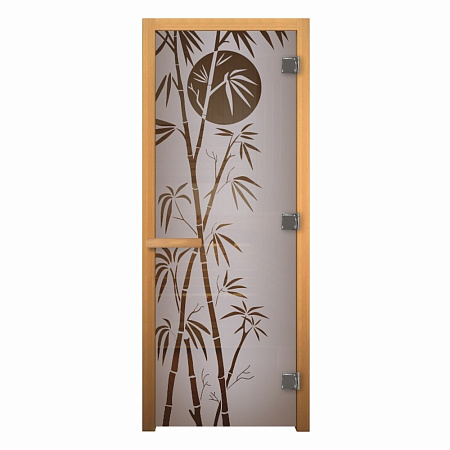 ДС Сатин Матовая "БАМБУК" 190х70 (8мм, 3 петли 710) (ОСИНА) Пр