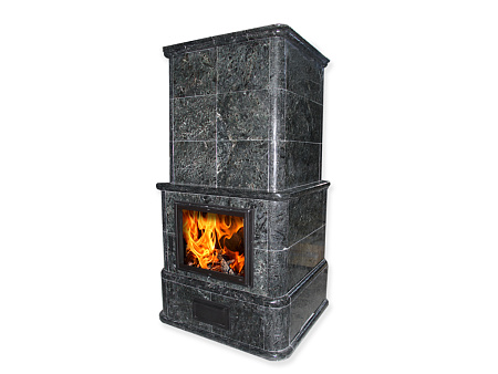 Теплонакопительная Печь-камин laivan камень серпентинит АНТИК Т40мм