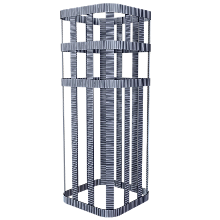Сетка на трубу под ШИБЕР (250х250х630) GFS ЗК 18/25/30, Гроза 18