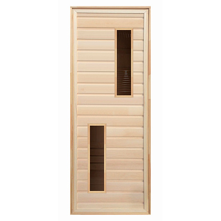 Дверь липа с 2-мя стеклами (коробка Осина) 1900х700