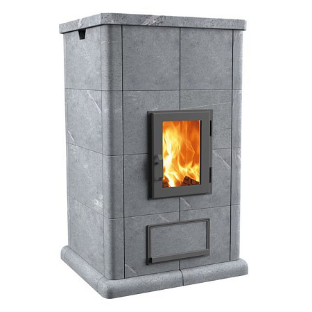 Теплонакопительная Печь-камин Pulla-15/1260 камень серпентинит АНТИК Т40мм