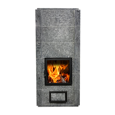 Теплонакопительная Печь-камин Katarina -20/1700 камень серпентинит АНТИК Т50мм