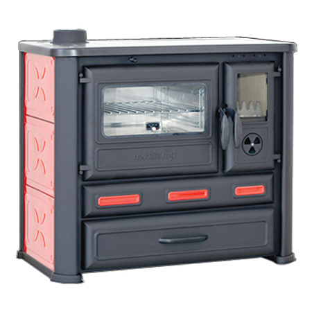 Печь ALMA MONS L красная