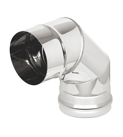 Колено нерж. (AISI 430/0,5мм) 3 секции 90* 