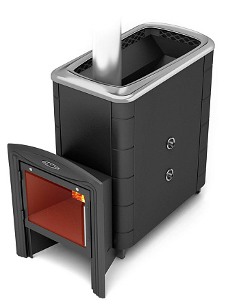 Печь банная Тунгуска XXL 2013 Inox Витра ТО антрацит